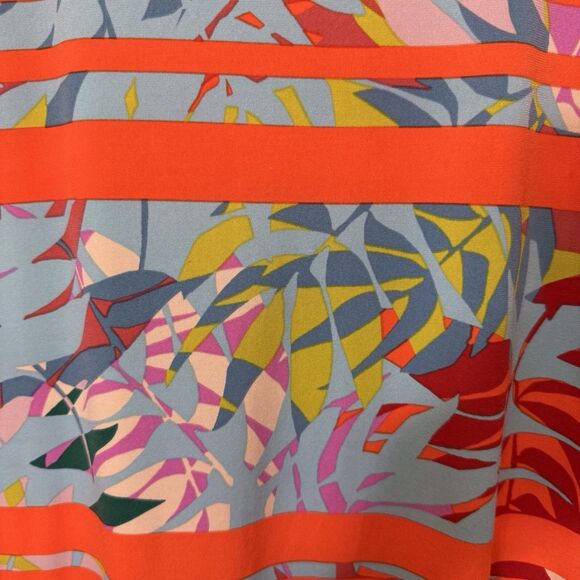 BCBGMaxAzria Colorful Striped Tropical 3/4 sleeve Shift Dress size XS Vacation - Picture 15 of 16